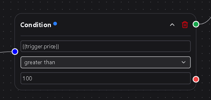 Condition node example